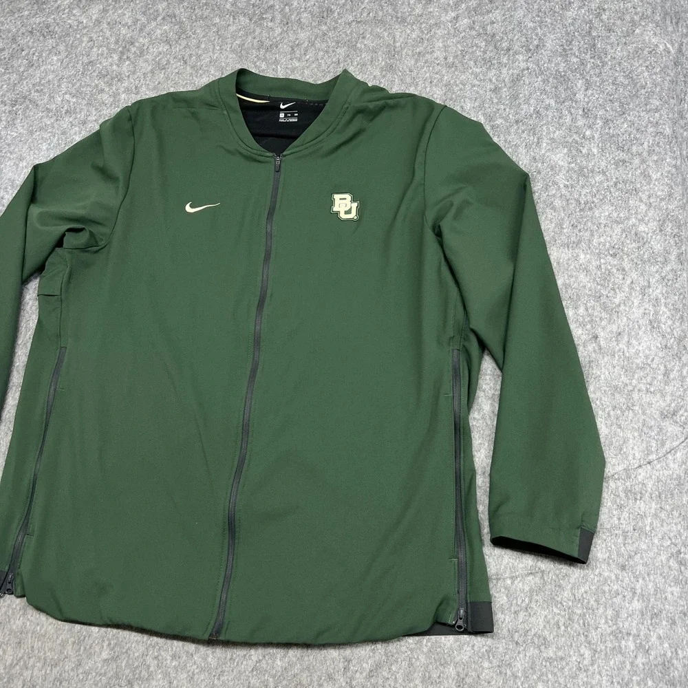 Baylor Bears Jacket Mens 2XL Green NCAA Football Nike Full Zip College‎ Warm Up